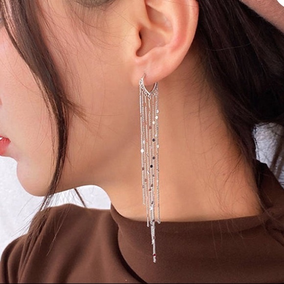 🤍Gold plated tassels earrings - Picture 2 of 4